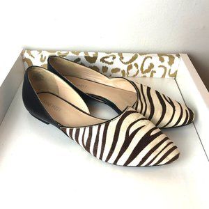 ⭐3/$30! Nine West Zebra D'Orsay Flats